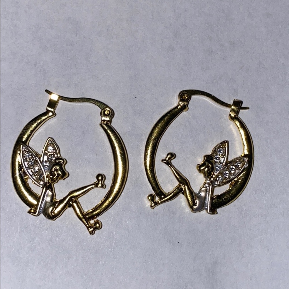 18k gold Tinker Bell Earrings Buy 1 Get 1 1/2 off - Picture 7 of 7